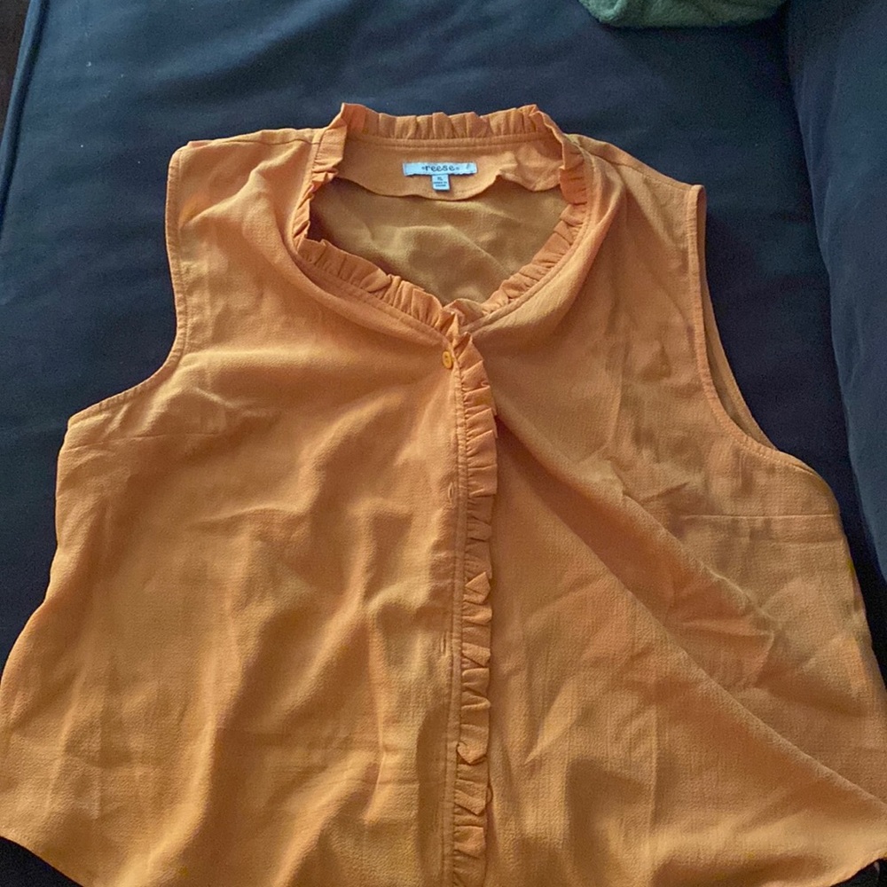 Yellow short sleeve button up
